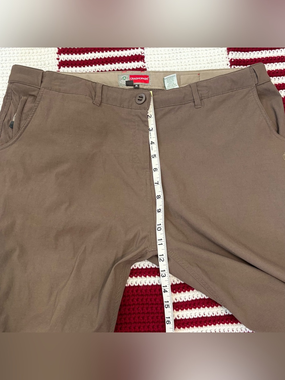 Like New Craghoppers Women's Nosilife Insect Shield Trousers, Sz 16, Brown Pants - Picture 10 of 16